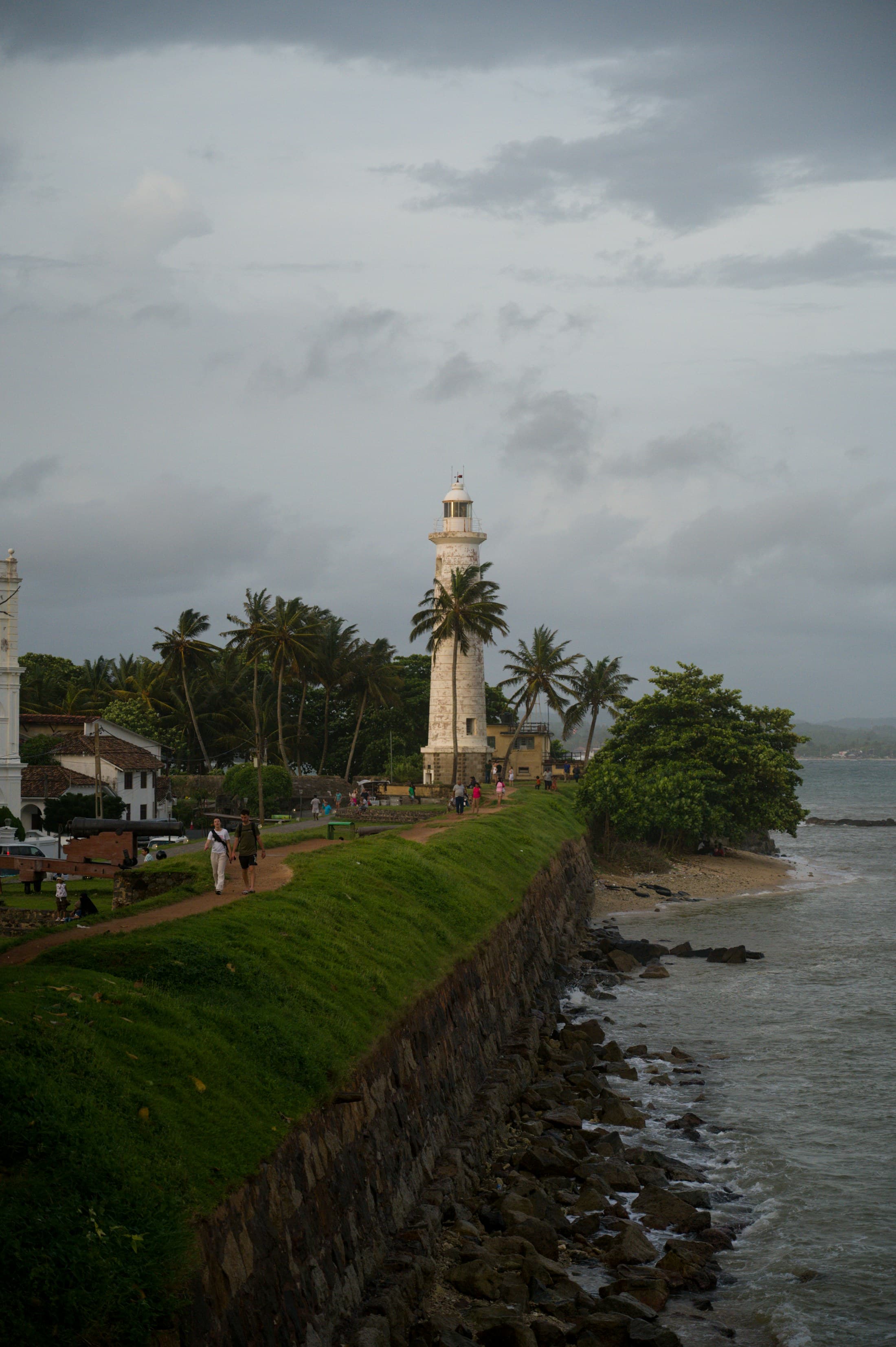 Galle Fort lighthouse on the historic coastal ramparts